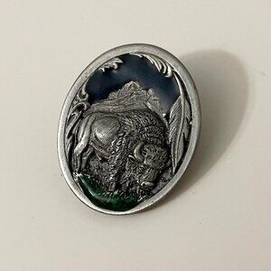 Vintage 90s Siskiyou Bison Buffalo Pin